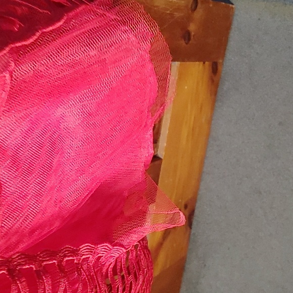 CHI CHI's LONDON* Red Lavinia Tea length dress crinoline satin lining sz UK 12 - Picture 9 of 17